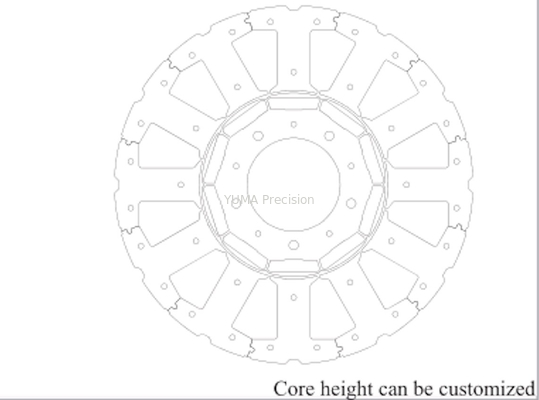 Professioneller Custom und Produkt OD57.8mm 12 Slot Stator und Rotor für Hochgeschwindigkeitsmotor
